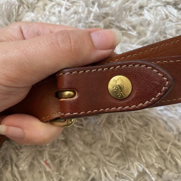 Il Bisonte shoulder bag made in Italy brown genuine leather used from Japan - Picture 5 of 16